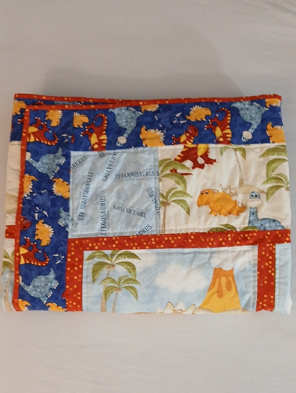 Handmade Dinosaur Quilt